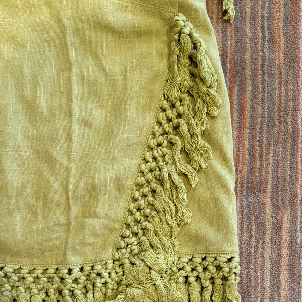 Vici Olive Fringe Mini Skirt Set - Picture 5 of 5